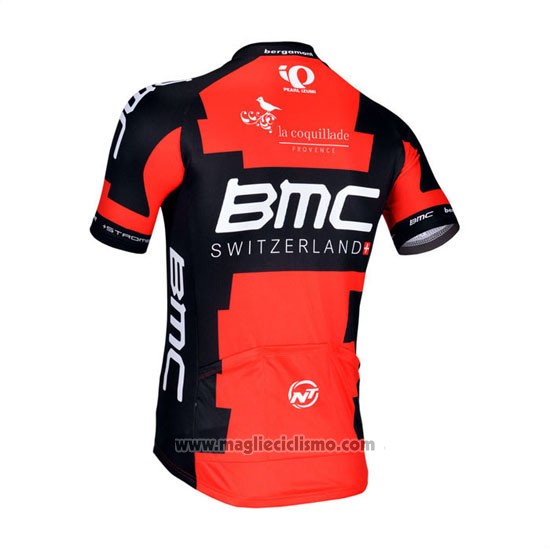 2014 Abbigliamento Ciclismo BMC Rosso e Nero Manica Corta e Salopette
